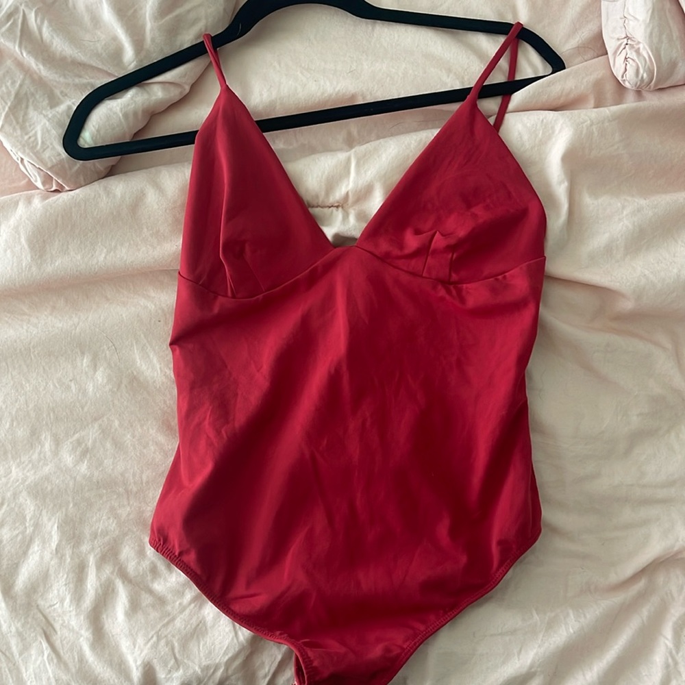 Free people red bodysuit